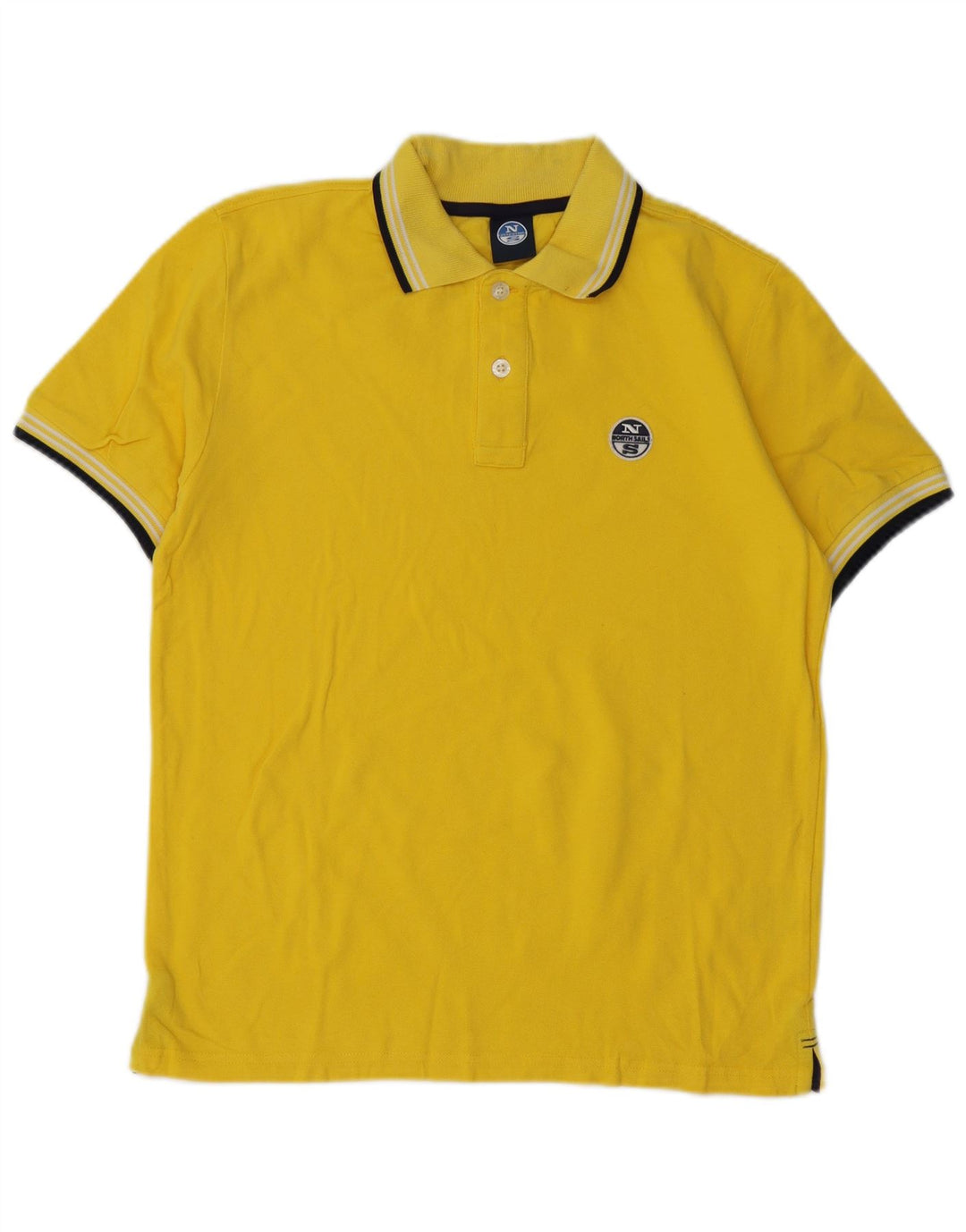 Tricou polo North Sails pentru bărbați, bumbac galben mic