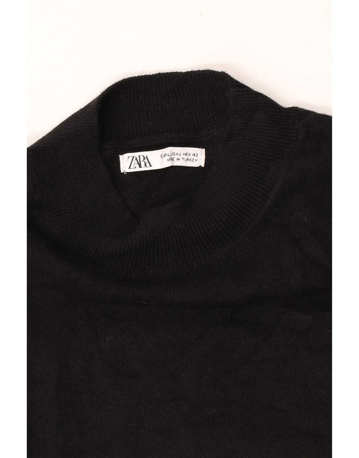 Pulover pentru bărbați Zara cu gât țestoasă, mare, negru