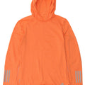 ADIDAS Womens Climalite Hoodie Jumper UK 12/14 Medium Orange Polyester