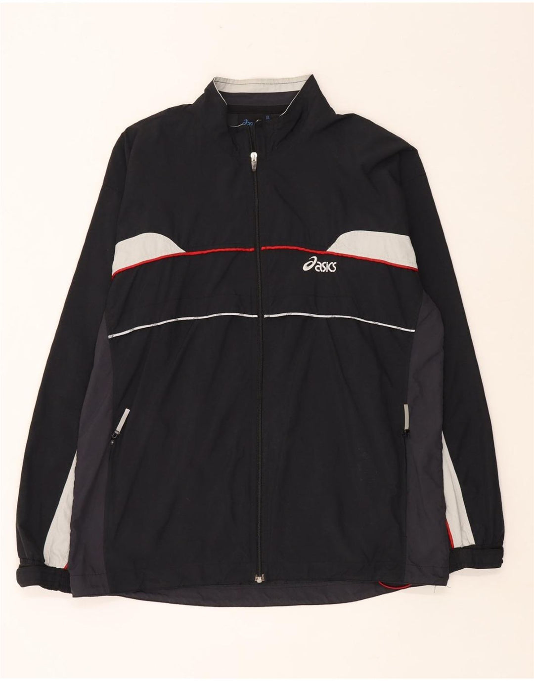 Jachetă de trening pentru bărbați Asics, XL, neagră, poliamidă bloc de culoare