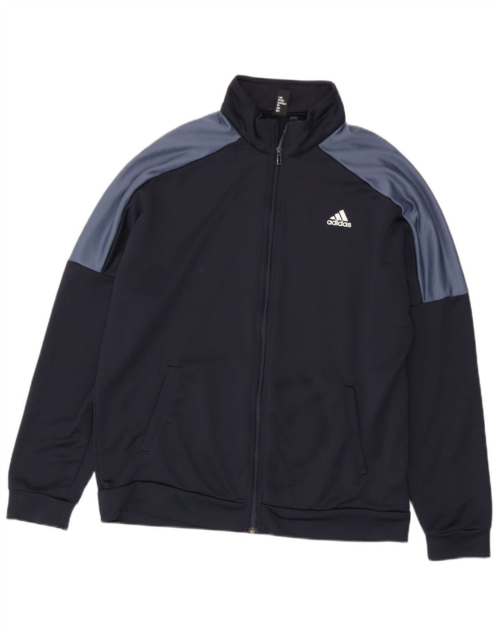 Jachetă de trening grafică ADIDAS pentru bărbați XL, albastru bleumarin, color block