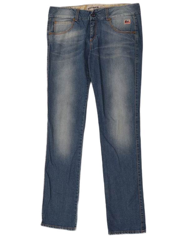 Roy Rogers Womens Low Waist Slim Jeans IT 44 Medium W30 L34 Blue Cotton