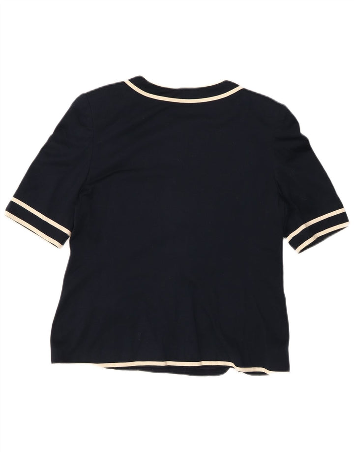 LUISA SPAGNOLI Jachetă cu mânecă scurtă pentru femei IT 44 Medium Bleumarin