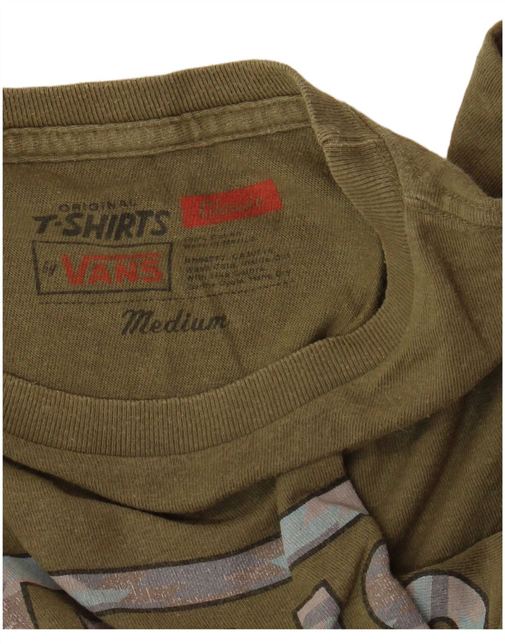 Tricou grafic clasic pentru bărbați VANS Top Mediu Kaki Bumbac