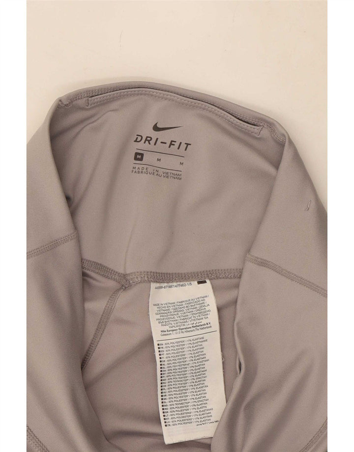Leggings grafic Nike Dri Fit pentru femei UK 12 Medium Gri Poliester