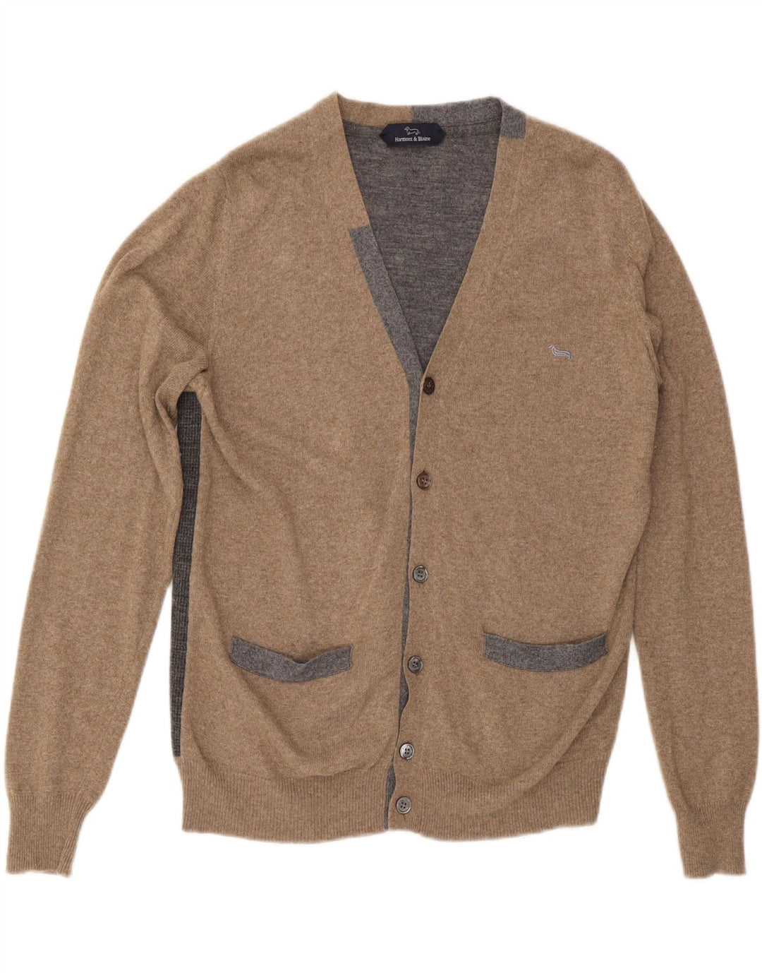 Pulover cardigan pentru femei HARMONT & BLAINE UK 10 Mic maro Colorblock