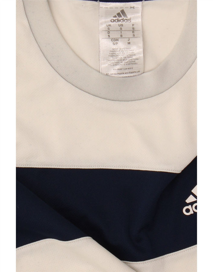 Tricou tenis pentru bărbați ADIDAS Top mic, alb, poliester color bloc