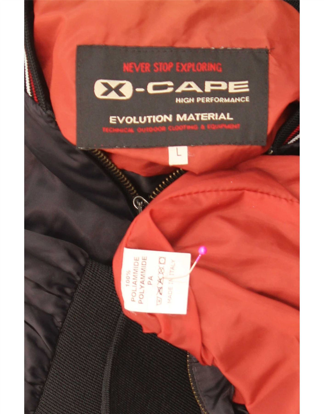 Jachetă bomber grafică pentru bărbați X-Cape UK 40, mare, neagră, poliamidă color bloc