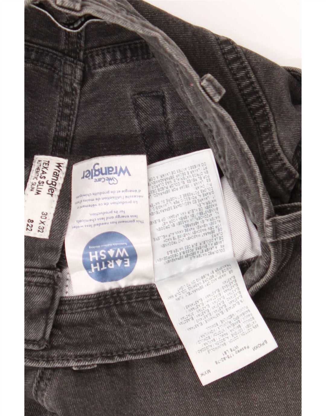 Blugi slim Texas Wrangler pentru bărbați W30 L32 bumbac gri