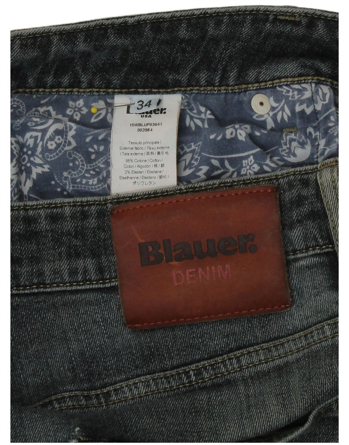 Blugi Blauer pentru bărbați subțiri W34 L34 Bumbac albastru