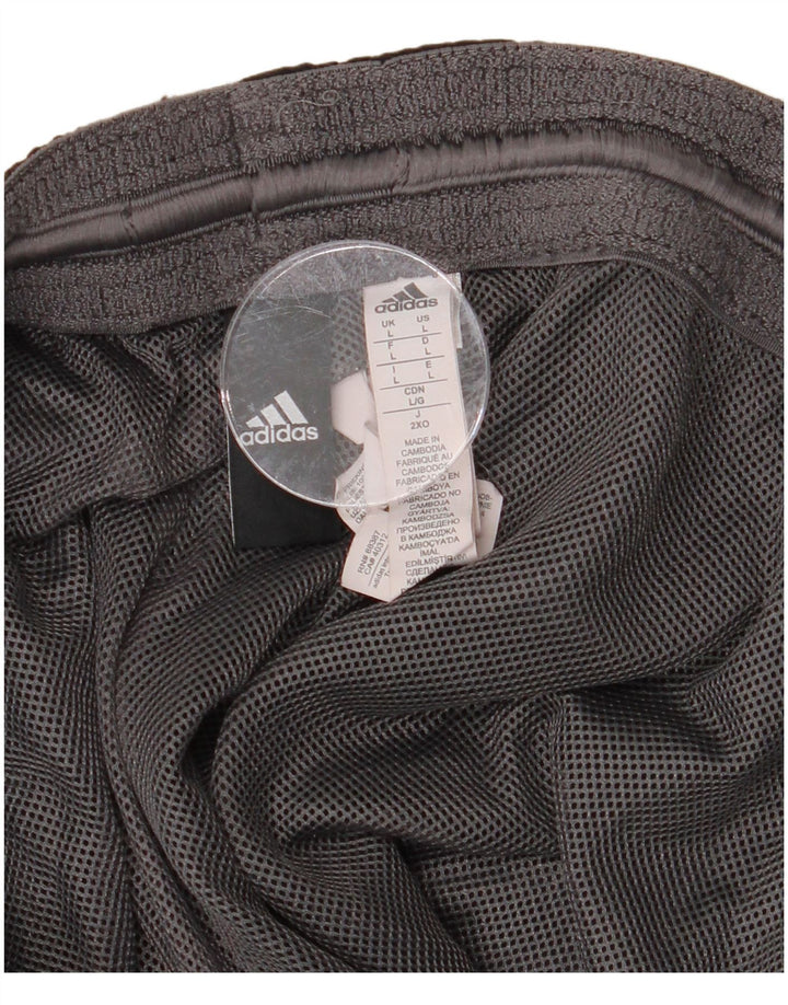Pantaloni scurți sport grafic ADIDAS pentru bărbați, mari, gri, poliester color bloc