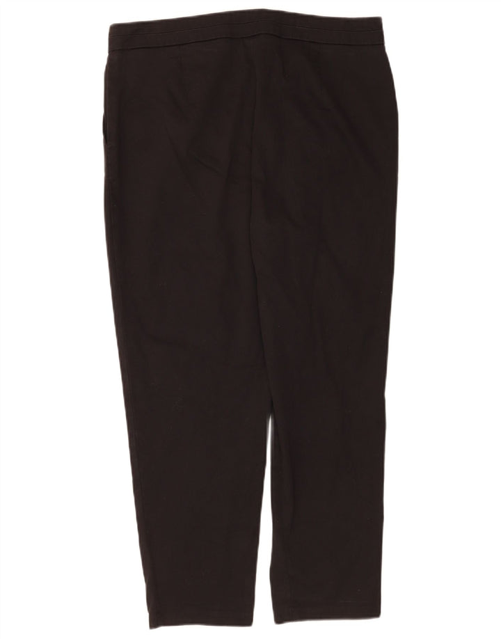 Pantaloni tăiați obișnuiți pentru femei Marks & Spencer UK 14 Large W34 L25 Negru