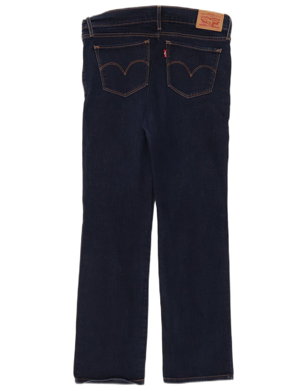 Blugi drepti pentru femei Levi's 714 W28 L27 Bumbac albastru