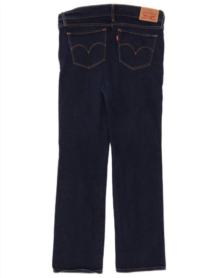 Blugi drepti pentru femei Levi's 714 W28 L27 Bumbac albastru