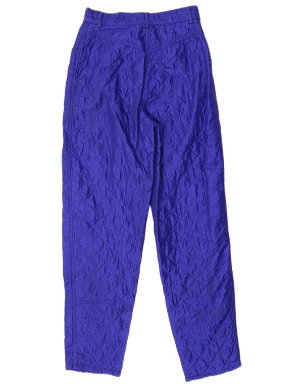 Pantaloni de vânt pentru femei Benetton cu talie înaltă IT 42 Medium W24 L29 Albastru