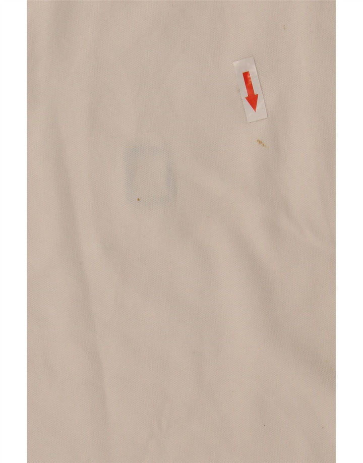 Tricou polo pentru bărbați Refrigiwear, mic, alb, din bumbac color bloc