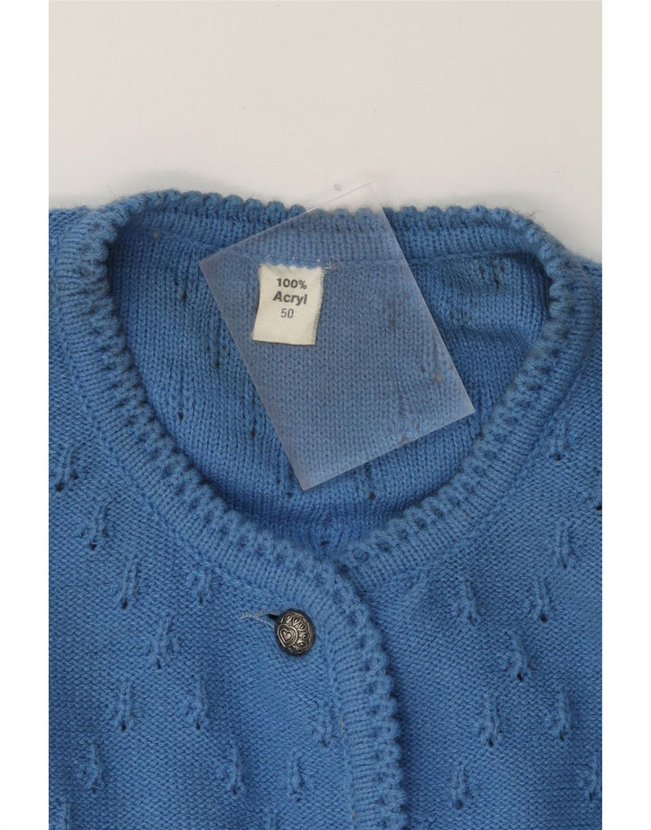 VINTAGE Womens Oversized Cardigan Sweater IT 50 XL Blue Acrylic Vintage Vintage and Second-Hand Vintage from Messina Hembry 
