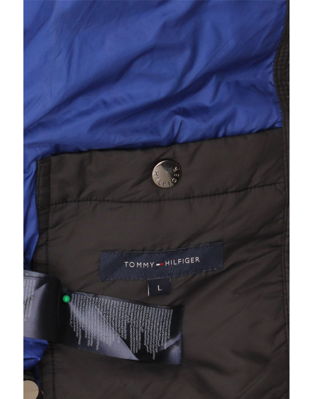 TOMMY HILFIGER Gilet căptușit pentru bărbați UK 40, mare, negru, nailon