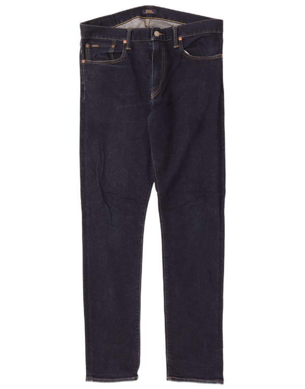 Blugi skinny pentru bărbați Ralph Lauren W33 L34 bumbac bleumarin