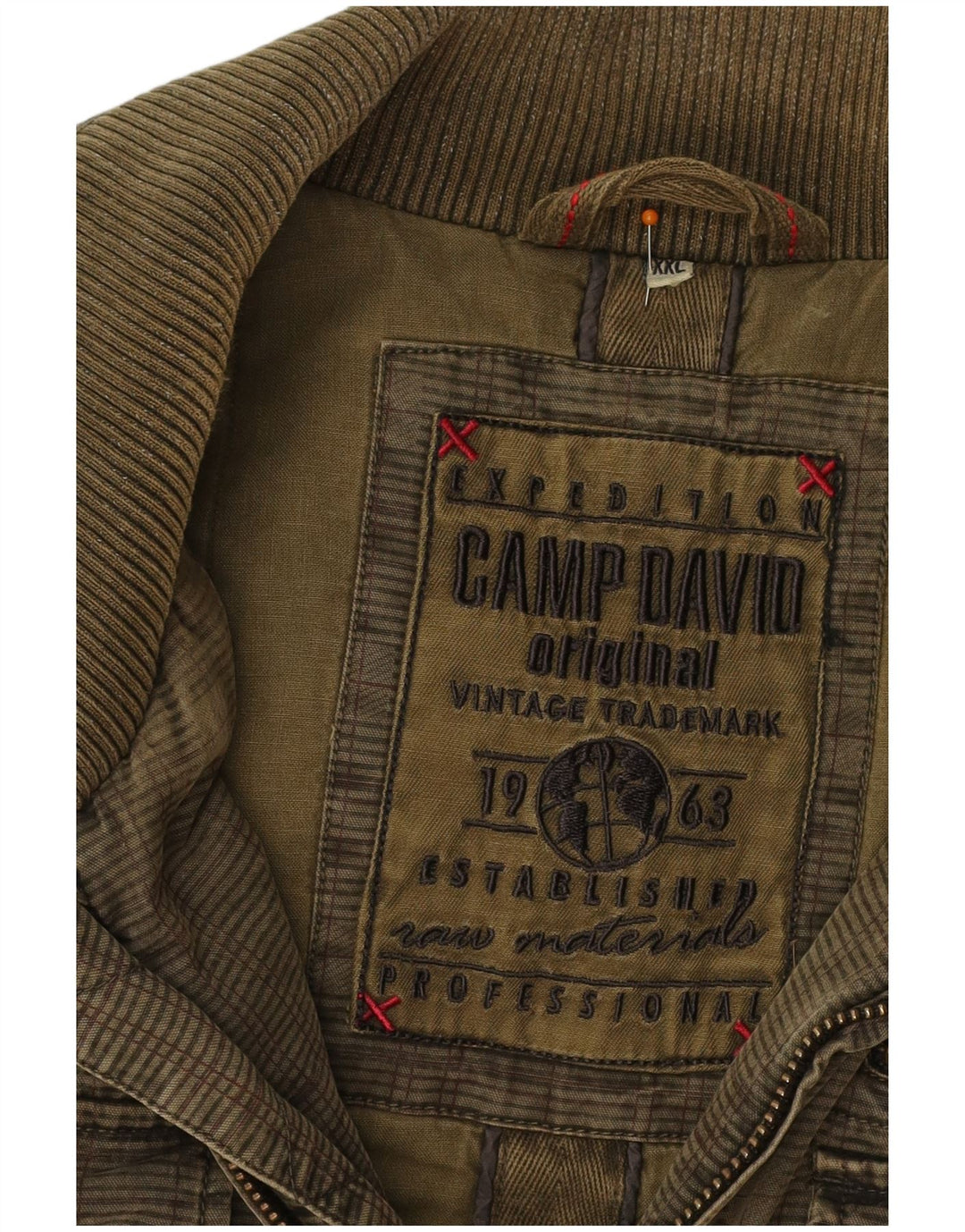 CAMP DAVID Bomber pentru bărbați UK 44 2XL Kaki Check