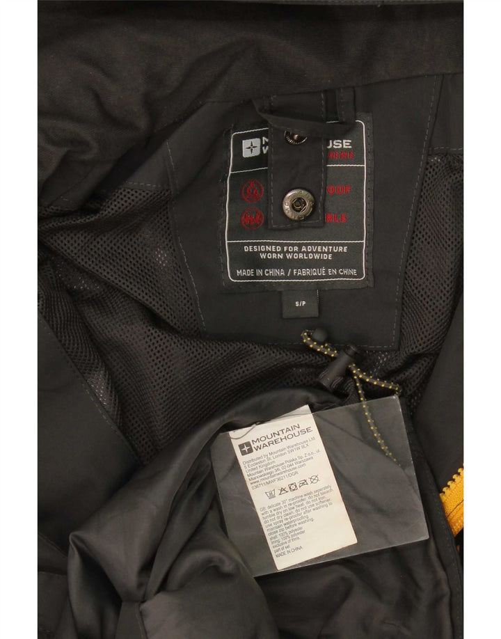 Jachetă de ploaie cu glugă pentru bărbați Mountain Warehouse UK 36 Poliester negru mic