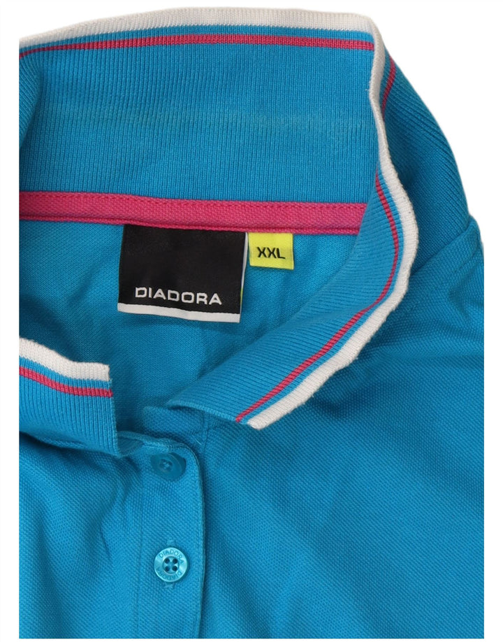DIADORA Tricou Polo Femei UK 20 2XL Albastru