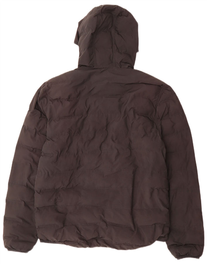Jachetă căptușită cu glugă pentru bărbați Fred Perry UK 40 Poliester negru mare