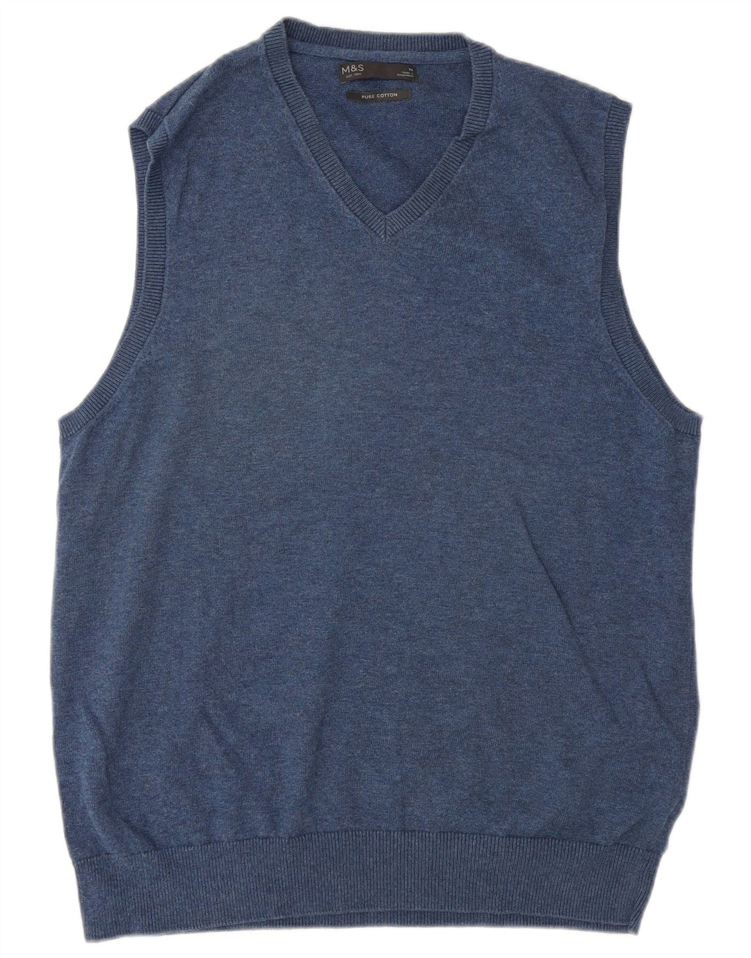 Marks & Spencer Vestă pentru bărbați Tank Top Bumbac Mediu Bleumarin