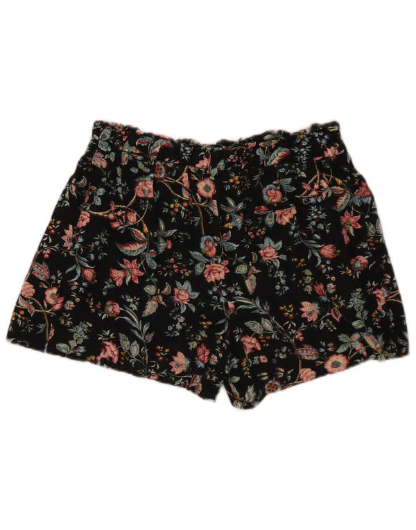 Pantaloni scurti chino pentru femei Oasis UK 10 Small W28 Black Floral