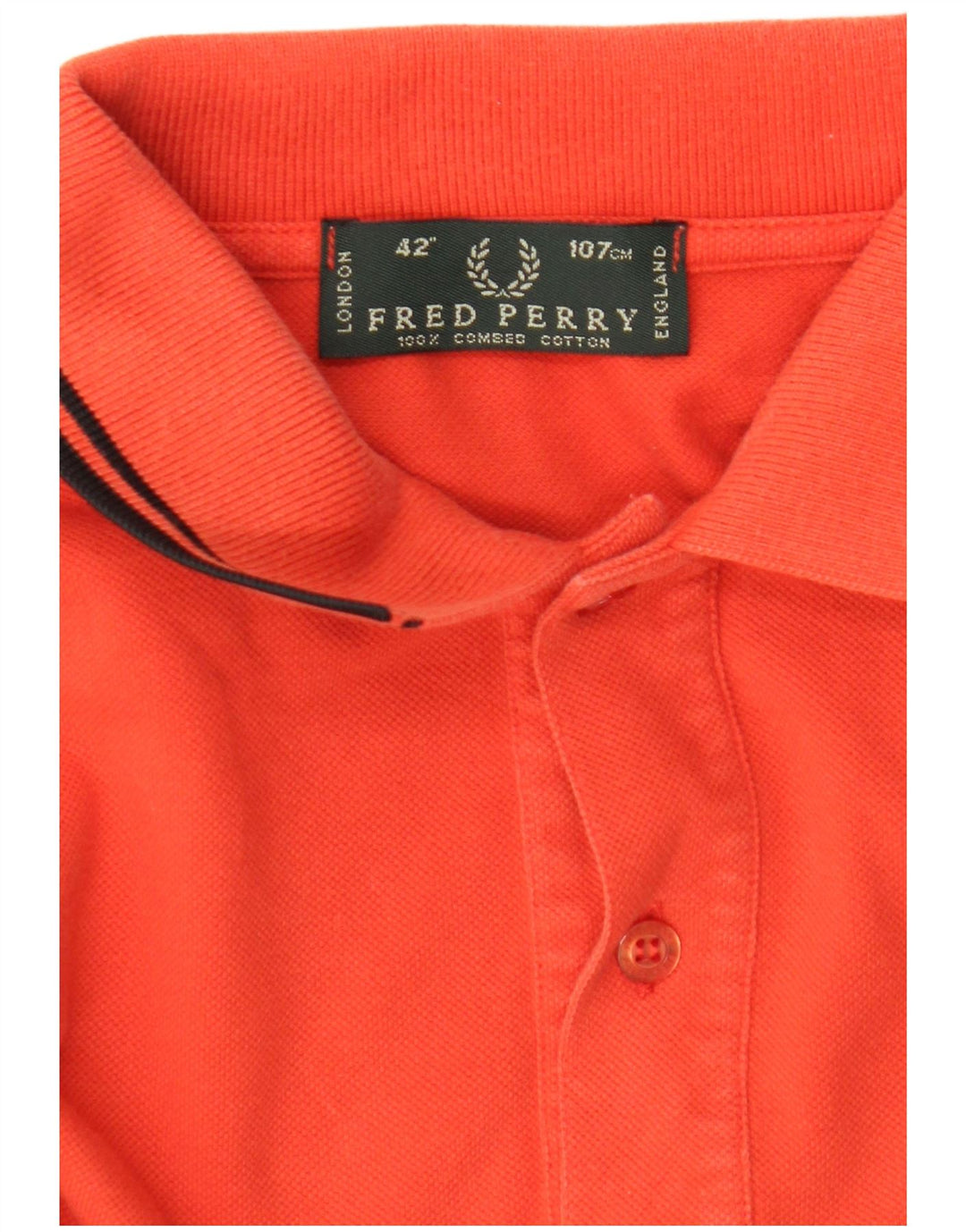 Cămașă polo Fred Perry pentru bărbați, bumbac portocaliu mediu