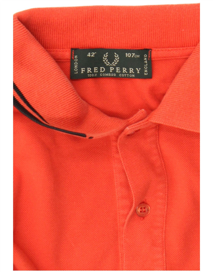 Cămașă polo Fred Perry pentru bărbați, bumbac portocaliu mediu