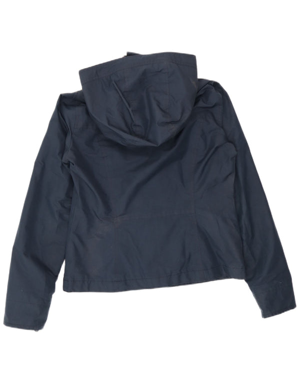 Bomber Hollister pentru femei cu glugă, UK 10, poliester, albastru marin mic