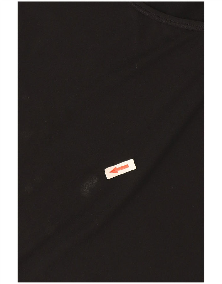 Top cu vestă grafică Nike Dri Fit pentru femei UK 14 Large Negru