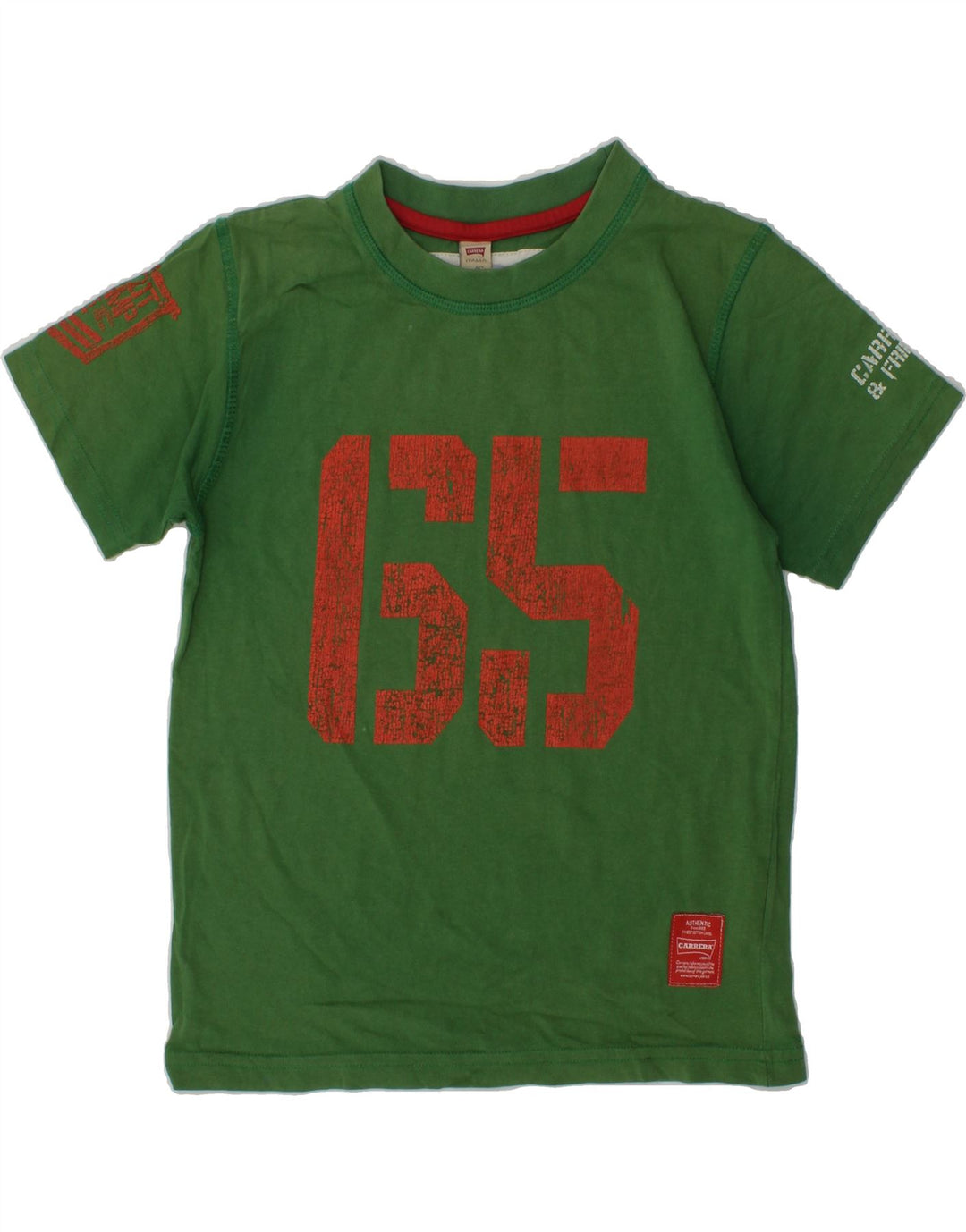 CARRERA Boys Graphic T-Shirt Top 5-6 Years Green Cotton | Vintage Carrera | Thrift | Second-Hand Carrera | Used Clothing | Messina Hembry 