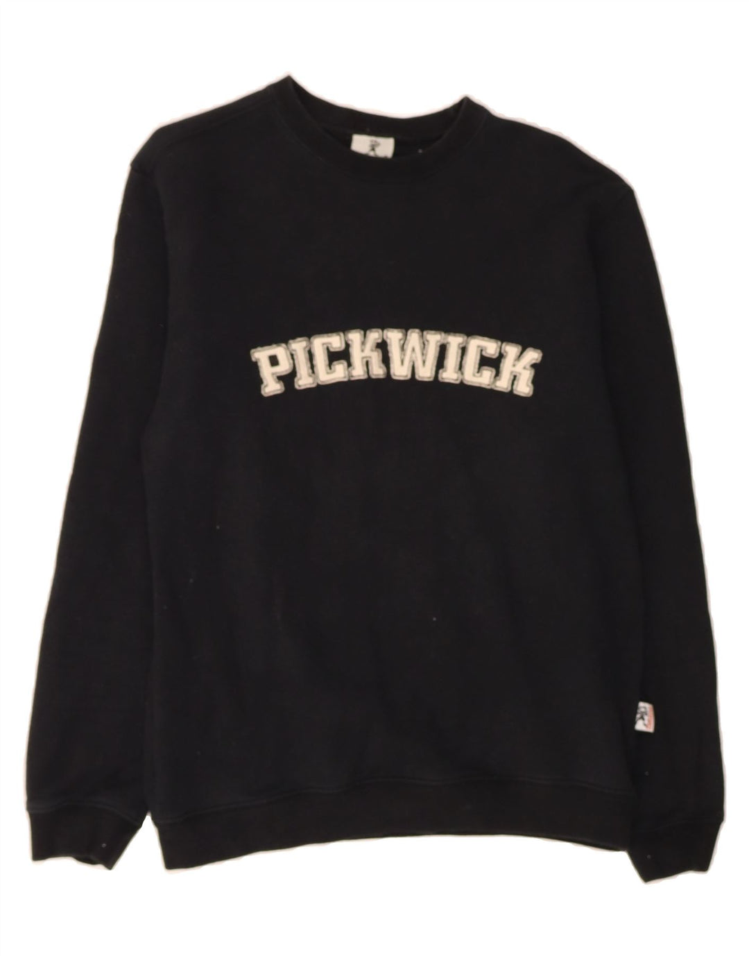 PICKWICK Womens Graphic Sweatshirt Jumper UK 16 Large Black Cotton Vintage Pickwick and Second-Hand Pickwick from Messina Hembry 