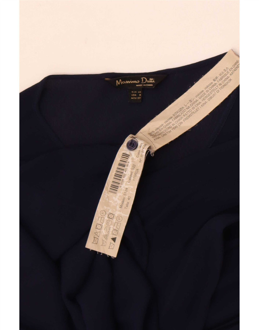 Bluză Cămașă Femei Massimo Dutti EU 40 Viscoză Mediu Bleumarin