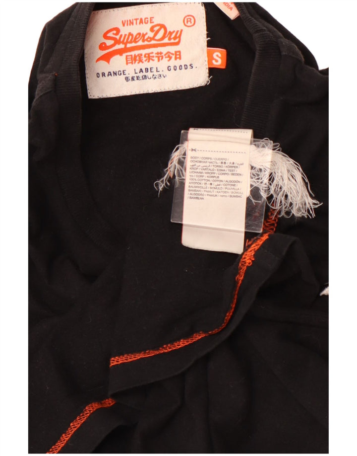 SUPERDRY Tricou Bărbați Top Mic Negru Bumbac