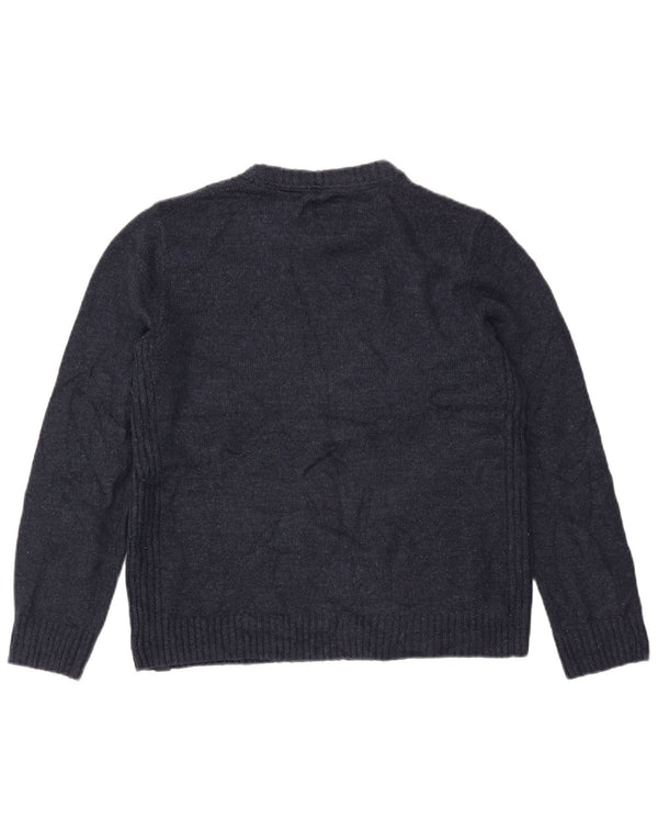 FAT FACE Pulover supradimensionat pentru femei cu decolteu triplu UK 10 Mic Bleumarin