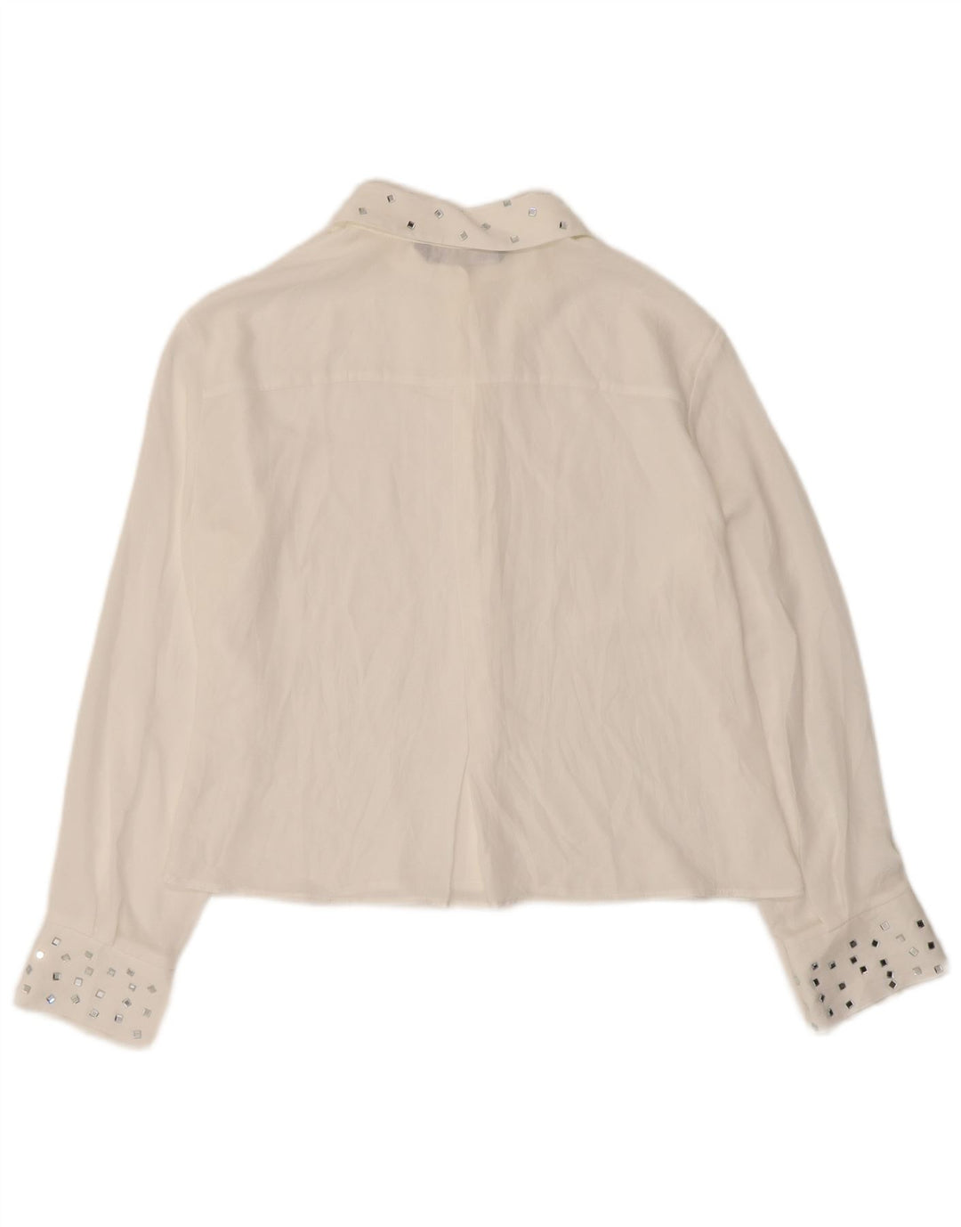 Cămașă loose-fit Zara pentru femei UK 10 Small Off White Modern