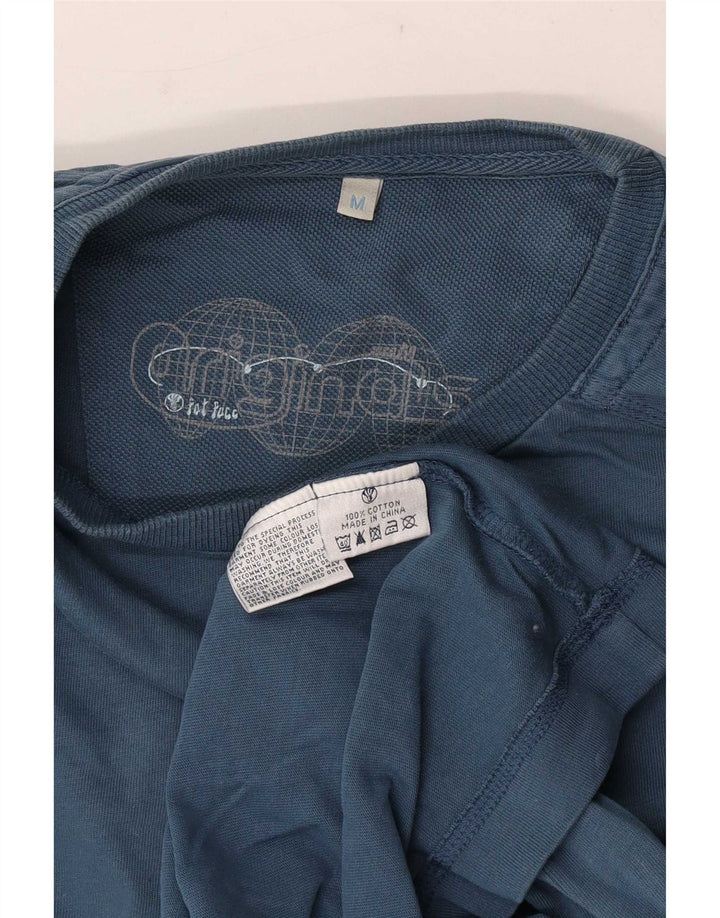 Fat Face Bărbați Tricou Top Medium Blue Bumbac