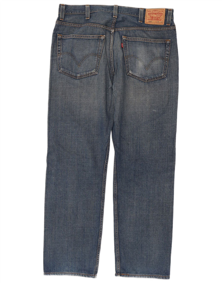 Blugi drepti pentru bărbați Levi's 505, cu ajustare normală, W38 L32, bumbac albastru