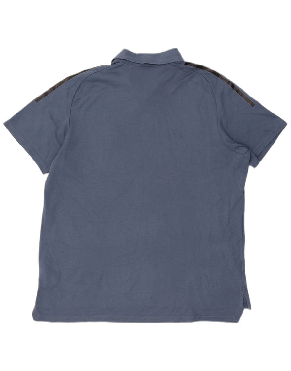 Tricou polo Adidas All Blacks, XL, albastru, bumbac