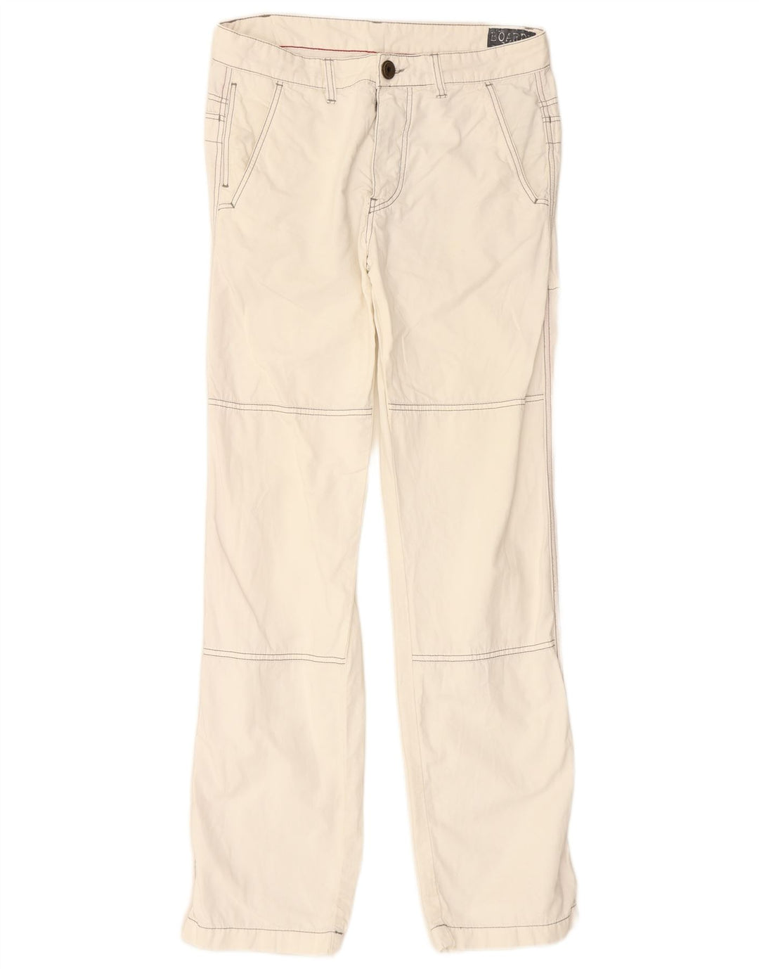 Pantaloni VINTAGE pentru bărbați, drepti, cu croiala normală, L34 L32, alb