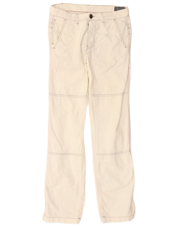 Pantaloni VINTAGE pentru bărbați, drepti, cu croiala normală, L34 L32, alb