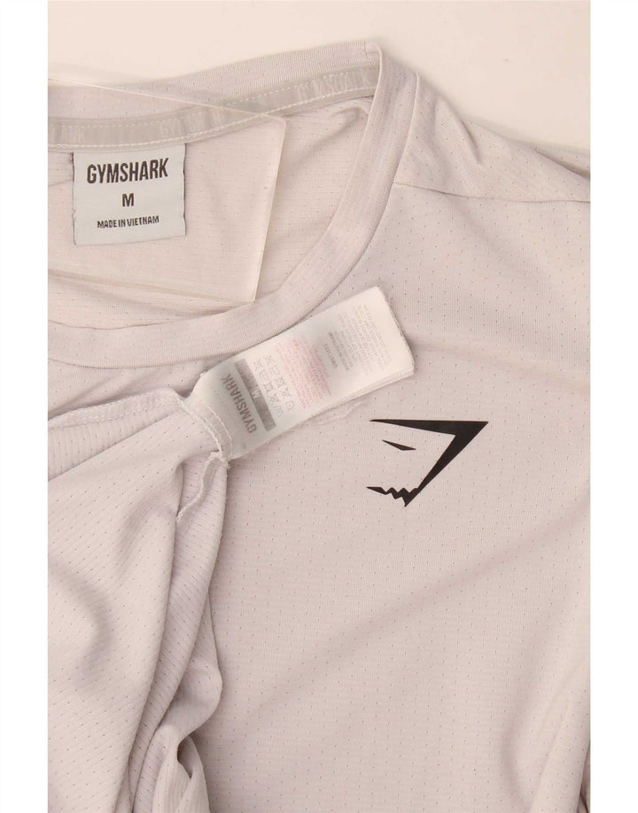 Poliester alb mediu pentru bărbați Gymshark
