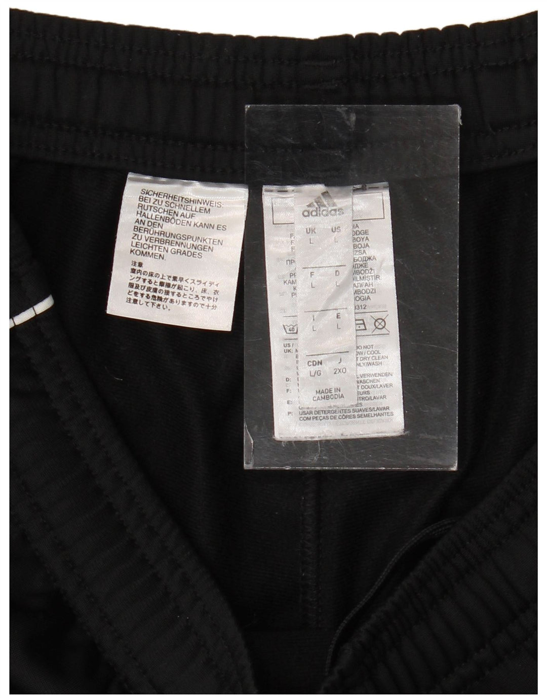 Pantaloni de trening pentru bărbați ADIDAS Pantaloni de jogging, mari, negru, poliester
