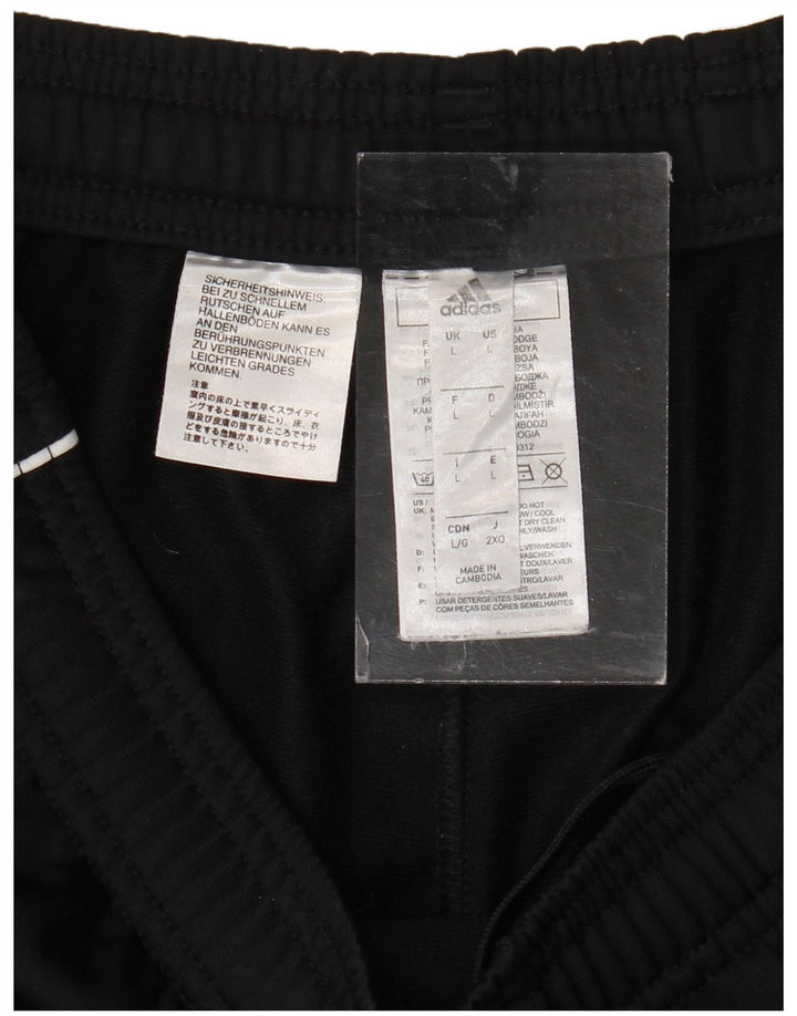 Pantaloni de trening pentru bărbați ADIDAS Pantaloni de jogging, mari, negru, poliester