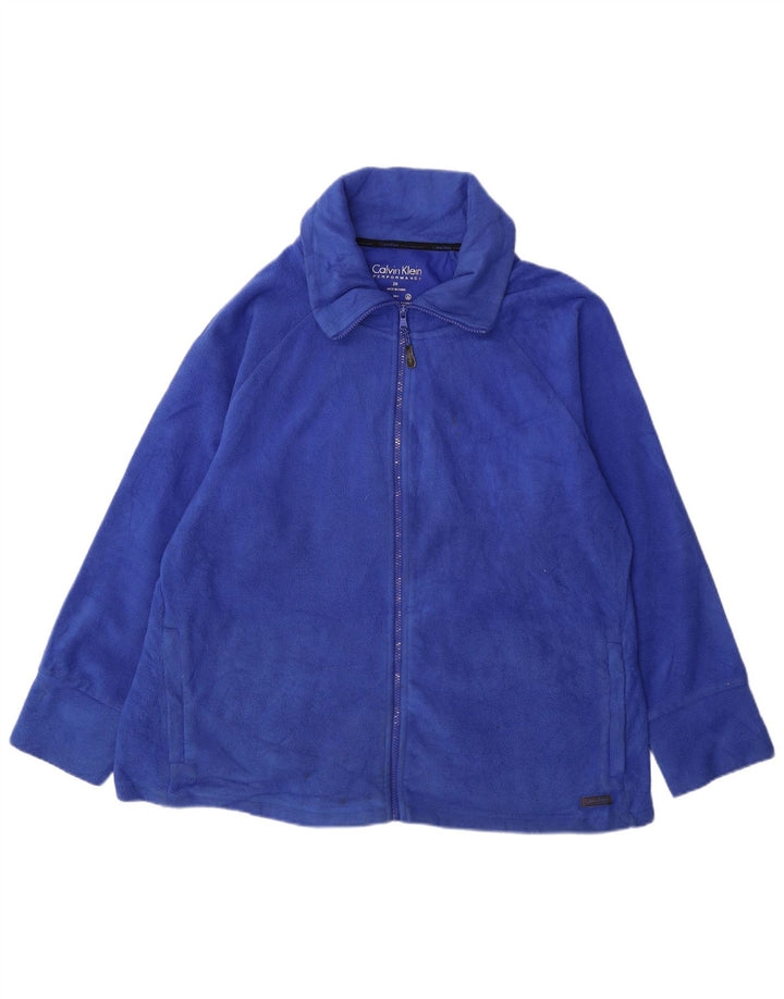 Jachetă din lână CALVIN KLEIN pentru bărbați, UK 44 2XL, poliester albastru