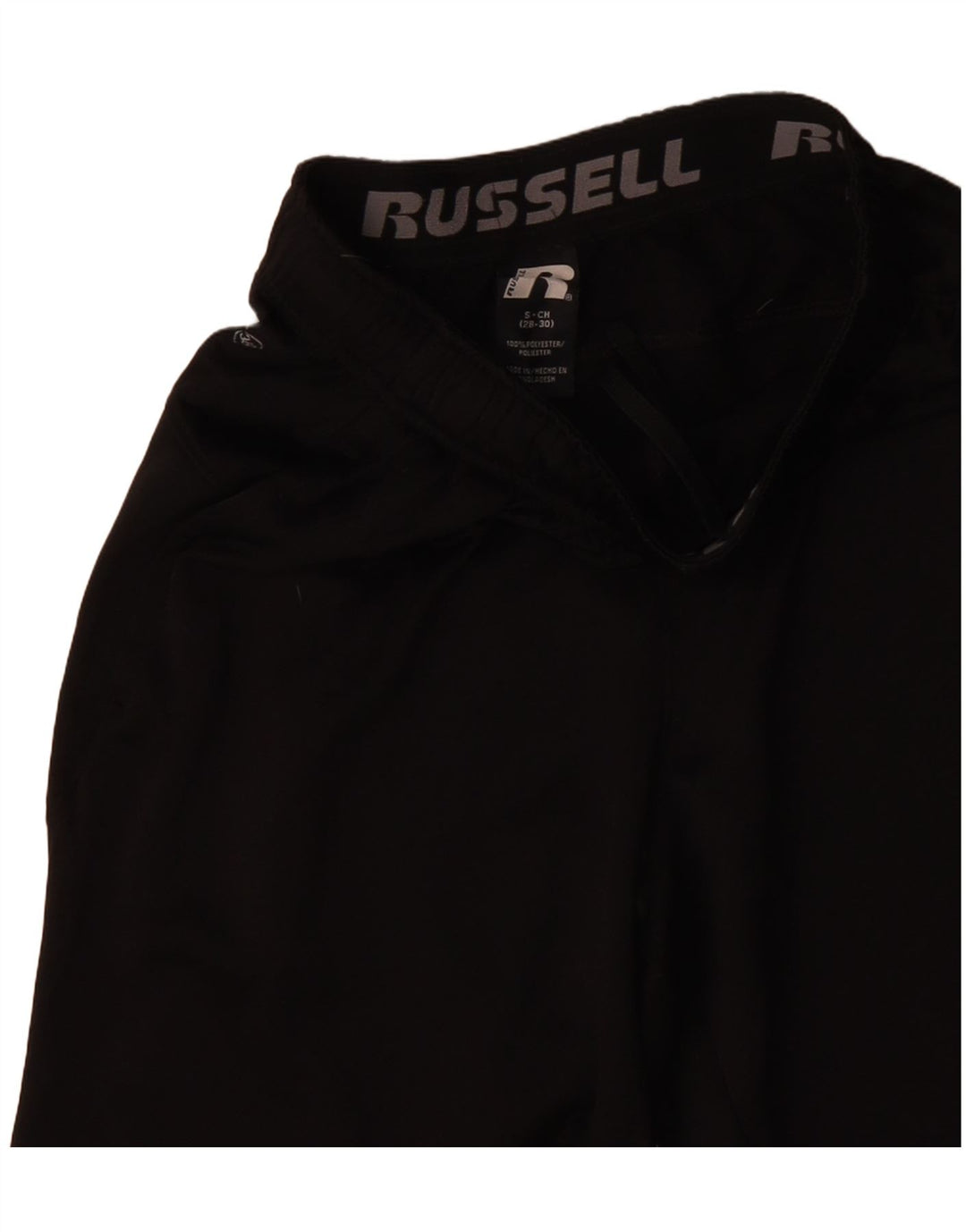 Pantaloni scurți sport pentru bărbați RUSSELL ATHLETIC, poliester negru mic