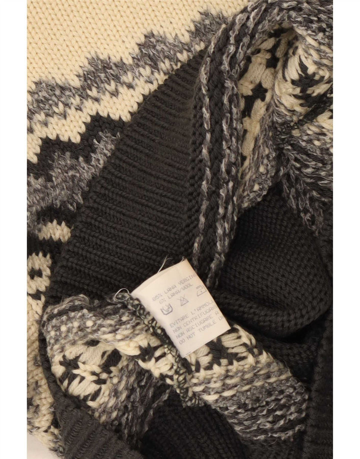 Pulover pentru bărbați Silvy cu gât roșu IT 48 Medium Multicolor Fair Isle